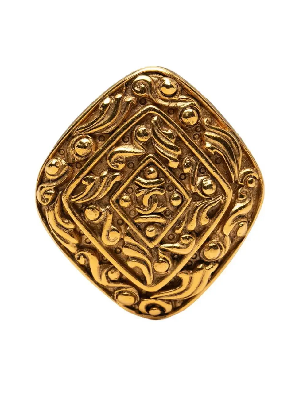 Chanel Vintage Arabesque Brooch Metal #246958C75B